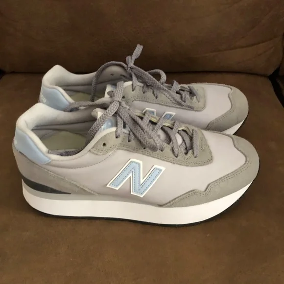 New Balance 515H platform sneakers, size 10, light blue/gray, like new! - Picture 2 of 8